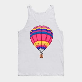 Hot air balloon cartoon illustration Tank Top